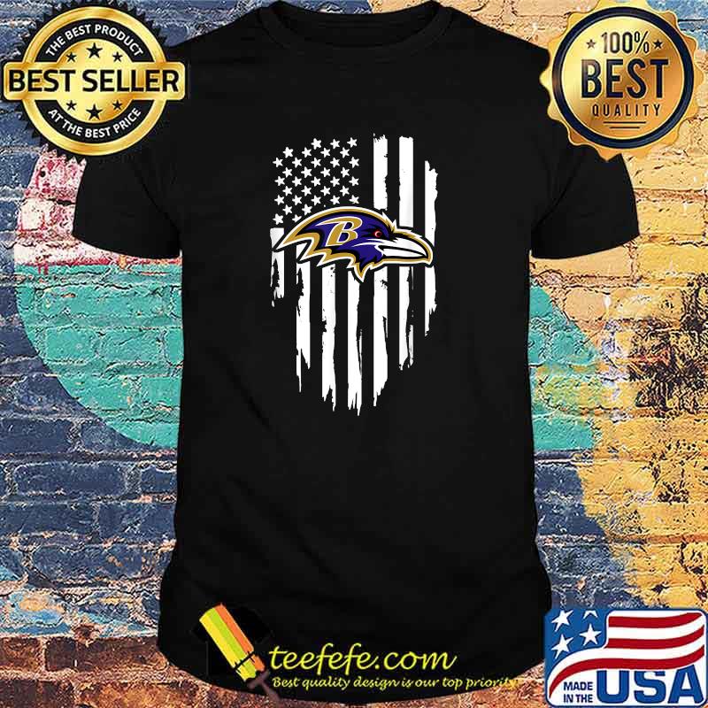 Baltimore Football Shirt Love Raven Flag Usa T-Shirt