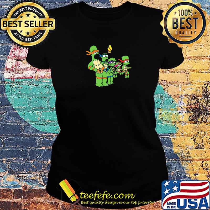 Bart Simpson Homer Simpson Lisa Simpson, Maggie Simpson Marge Simpson Mutant Ninja Turtles The Simpsons Shirt Ladies tee Bart Simpson Homer Simpson Lisa Simpson, Maggie Simpson Marge Simpson Mutant Ninja Turtles The Simpsons Shirt Ladies tee