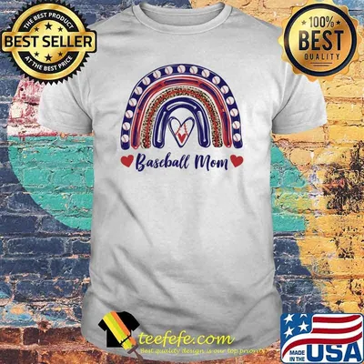 Baseball mom rainbow shirt