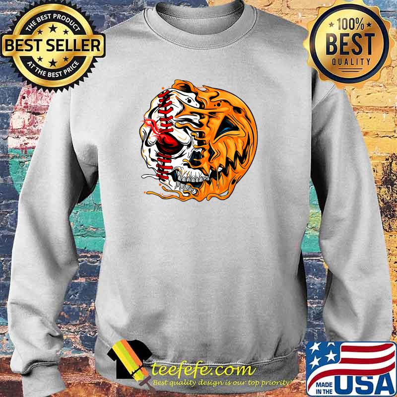 Baseball Player Halloween Pumpkin Skeleton Skull T-Shirt Sweater Baseball Player Halloween Pumpkin Skeleton Skull T-Shirt Sweater