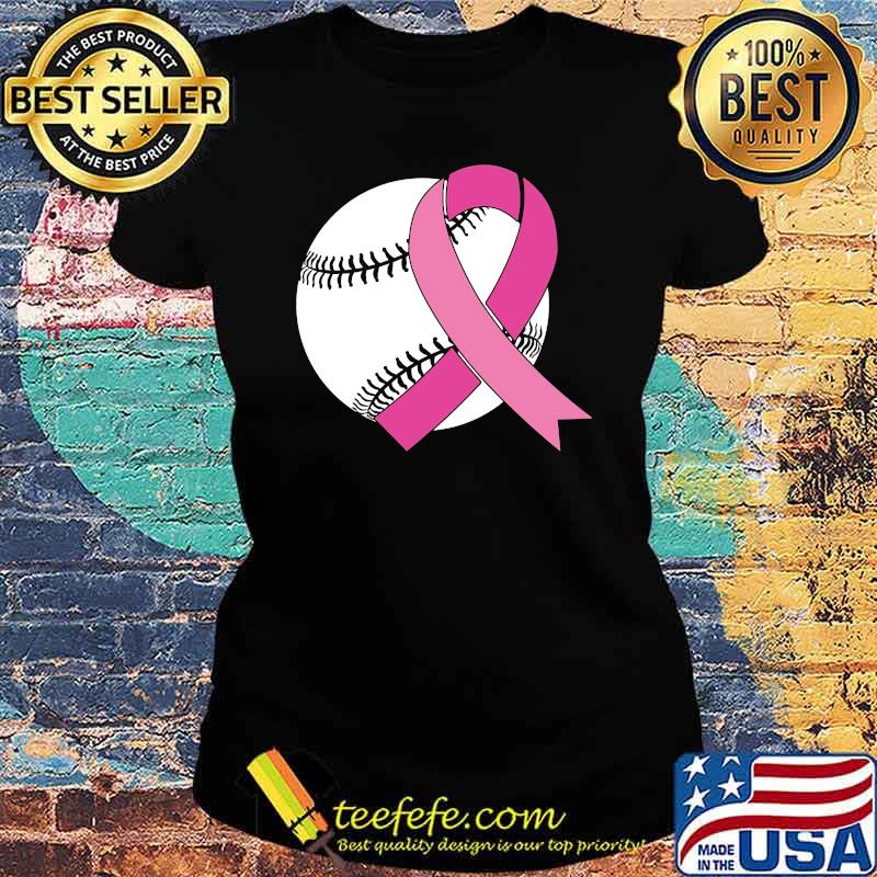Baseball Tackle Breast Cancer Awareness Pink Ribbon T-Shirt Ladies tee Baseball Tackle Breast Cancer Awareness Pink Ribbon T-Shirt Ladies tee