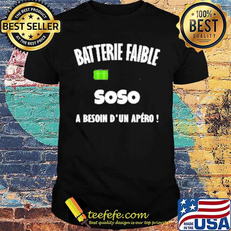 Batterie Faible A Besoin D'Un Apero Shirt