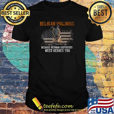 Belgian Malinois American Flag Dog T-Shirt