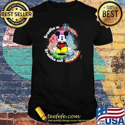 Best breathe In Peace Breathe Ou Love Mickey Shirt