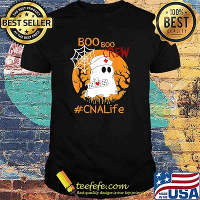 Best cNA Life Boo Boo Crew Nurse Ghost HalloweenT-Shirt
