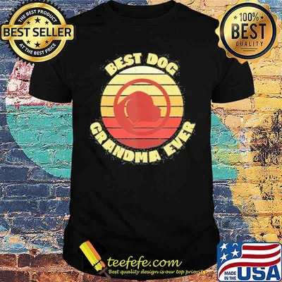 Best Dog Grandma Ever Vintage Sunset Shirt