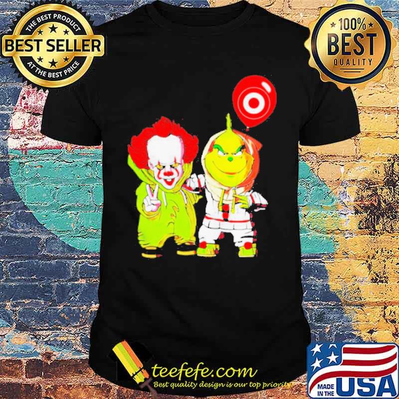 Best friends Pennywise And The Grinch Balloon Target Logo shirt Best friends Pennywise And The Grinch Balloon Target Logo shirt