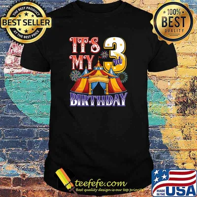 Best kids It's My 3rd Birthday Circus Party T-Shirt