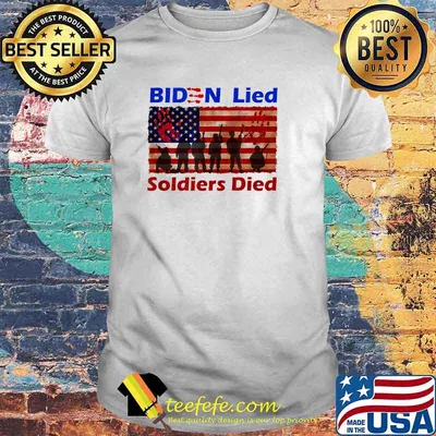 Biden lied soldiers died Republican anti-Biden joe USA Flag T-Shirt
