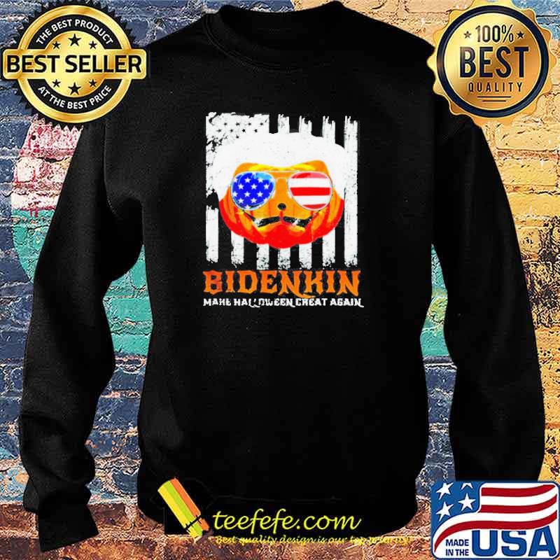 Biden pumpkin make Halloween great again Bidenkin USA flag s Sweater Biden pumpkin make Halloween great again Bidenkin USA flag s Sweater
