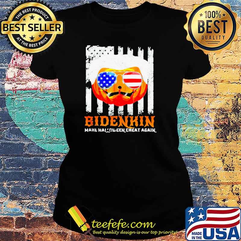 Biden pumpkin make Halloween great again Bidenkin USA tShirt Ladies tee Biden pumpkin make Halloween great again Bidenkin USA tShirt Ladies tee