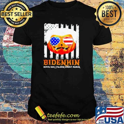Biden pumpkin make Halloween great again Bidenkin USA tShirt