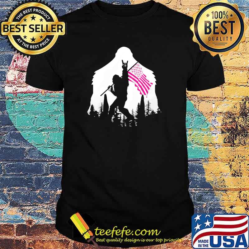 Bigfoot Breast Cancer Flag shirt