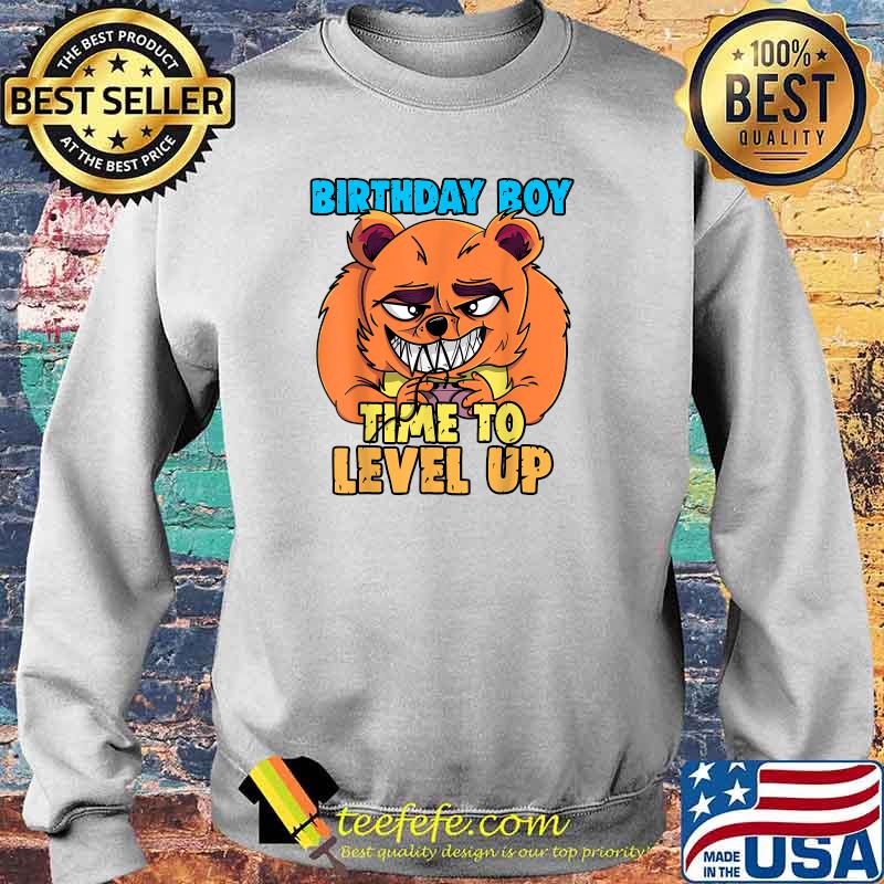 Birthday Boy Time to Level Up Video Game Bear Birthday Gamer T-Shirt Sweater Birthday Boy Time to Level Up Video Game Bear Birthday Gamer T-Shirt Sweater