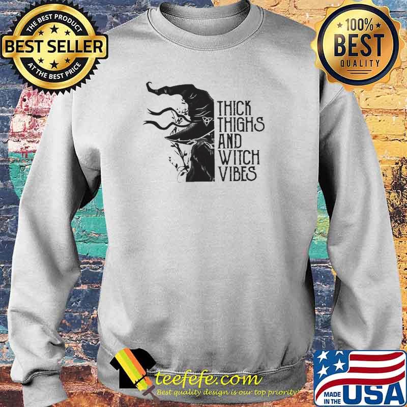 Black Cat thick thighs and witch vibes Halloween s Sweater Black Cat thick thighs and witch vibes Halloween s Sweater