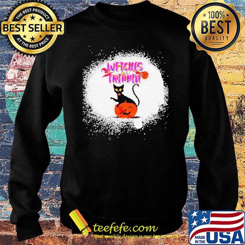 Black cat witches be trippin bleached s Sweater Black cat witches be trippin bleached s Sweater
