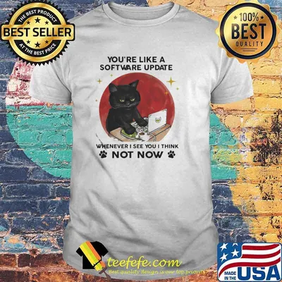 Black Cat you’re like a software update wherever I see you I think not now Moon shirt