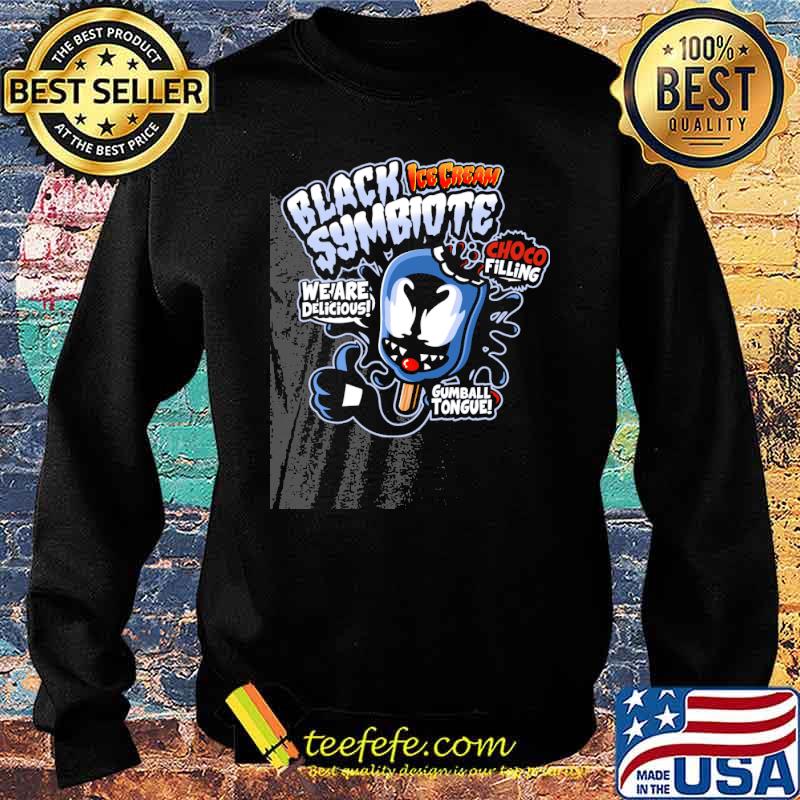 Black symbiote ice cream choco filling we are delicious gumball tongue s Sweater Black symbiote ice cream choco filling we are delicious gumball tongue s Sweater