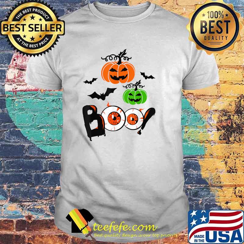 Boo Couples Halloween Scary Pumpkin Face T-Shirt