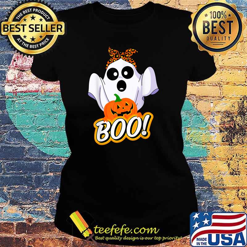 Boo ghost pumpkin Halloween Scary T-Shirt Ladies tee Boo ghost pumpkin Halloween Scary T-Shirt Ladies tee