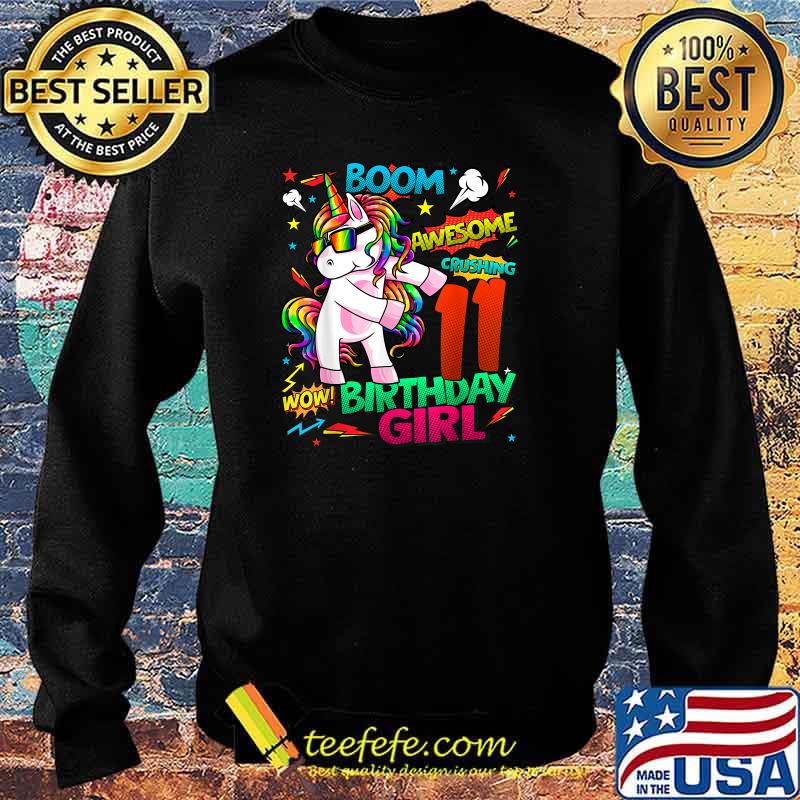 Boom Wow Awesome Unicorn Flossing 11th Birthday T-Shirt Sweater Boom Wow Awesome Unicorn Flossing 11th Birthday T-Shirt Sweater