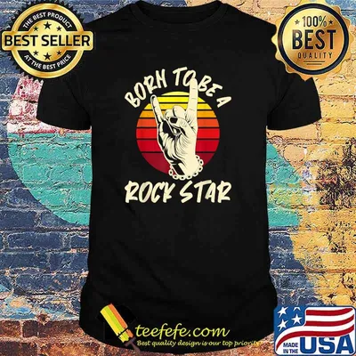 Born To Be A Rockstar Music Vitange T-Shirt
