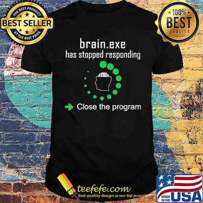 BRAIN APP HAS STOPPED RESPONDING SHIRT