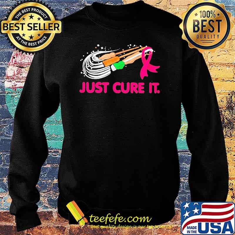 Breast cancer awareness broomsticks and ribbon just cure it s Sweater Breast cancer awareness broomsticks and ribbon just cure it s Sweater