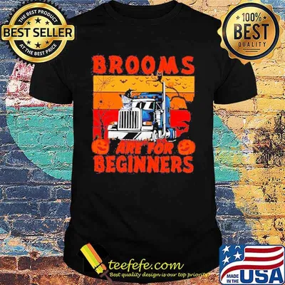 Brooms are for beginners trucker Cat Halloween vintage shirt
