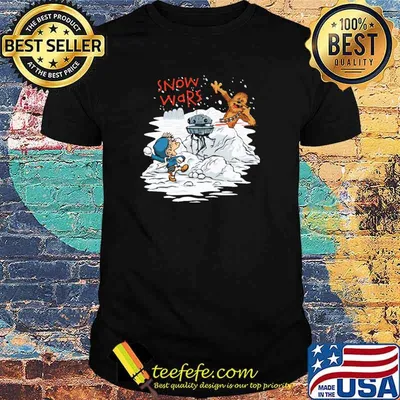 BSW Youth Calvin and Hobbes Snow Wars Star Wars Shirt