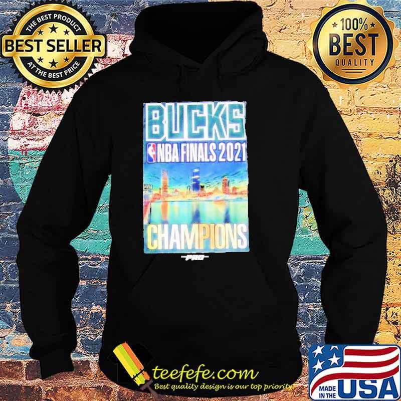 Bucks NBA Finals 2021 Champions Skyline Milwaukee s Hoodie Bucks NBA Finals 2021 Champions Skyline Milwaukee s Hoodie