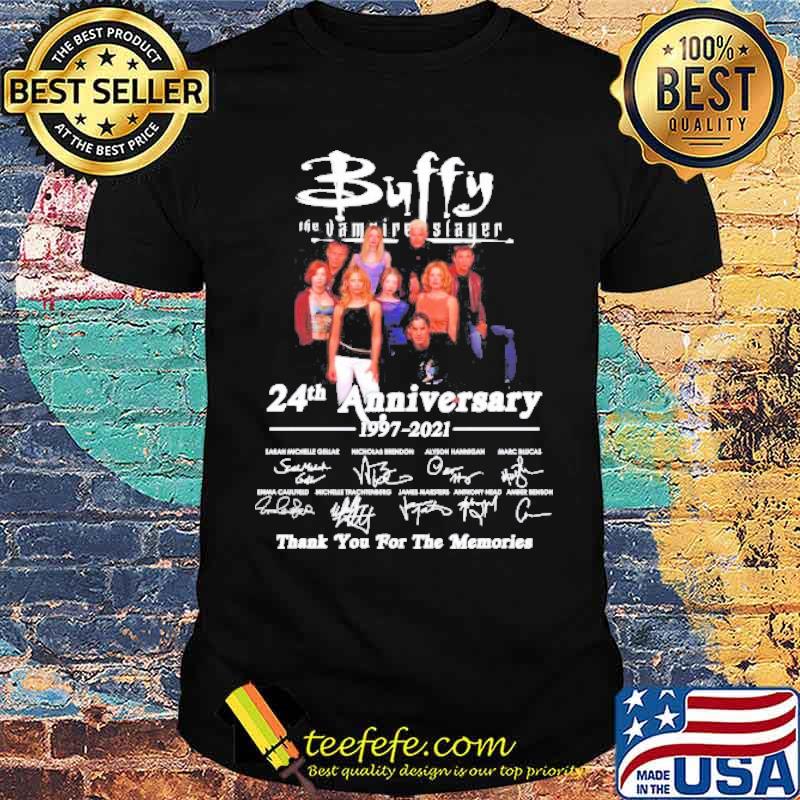 Buffy the vampire slayer 24th anniversary 1997 2021 thank you for the memories signature shirt