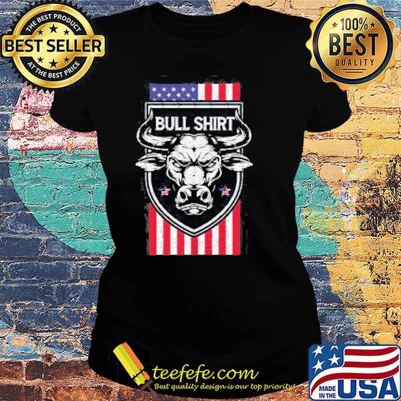 Bull american flag s Ladies tee Bull american flag s Ladies tee