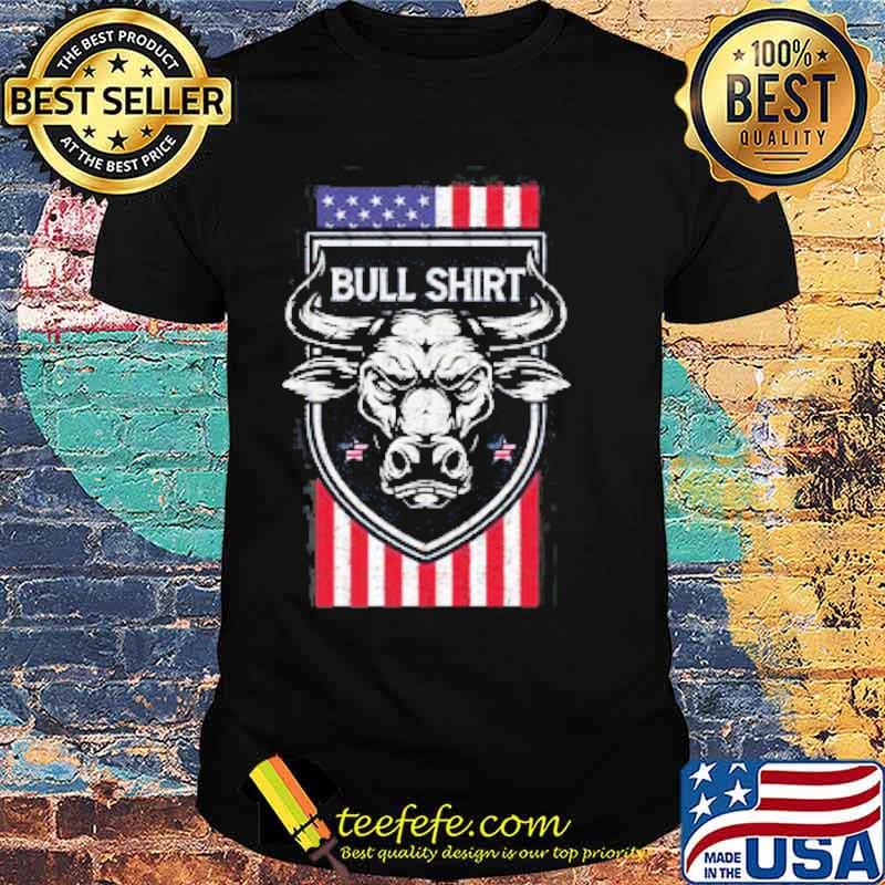 Bull american flag shirt