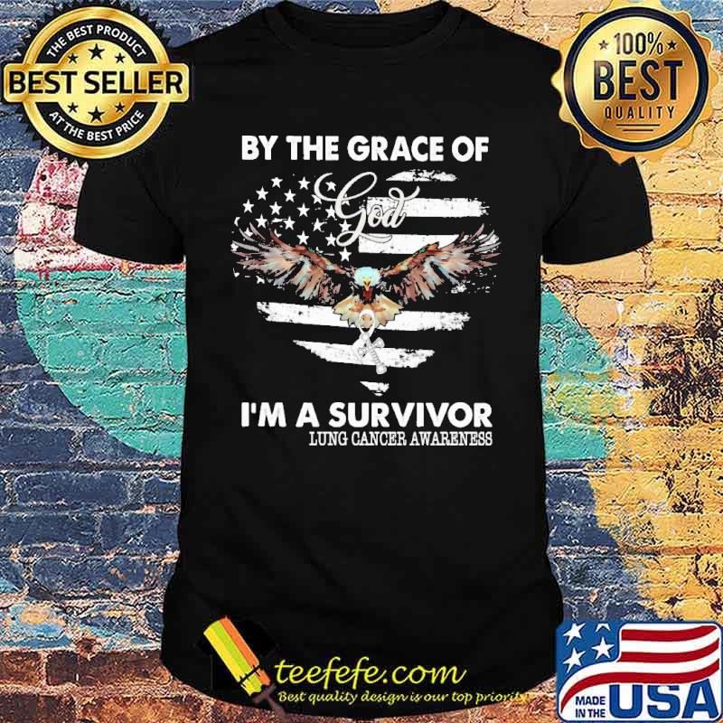 By The Grace Of God I'm a Survivor Lung Cancer Awareness Shirt