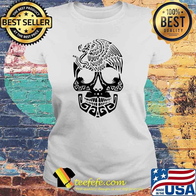 Calavera Mexicana con Aguila Skull Halloween Costume T-Shirt Laides tee Calavera Mexicana con Aguila Skull Halloween Costume T-Shirt Laides tee