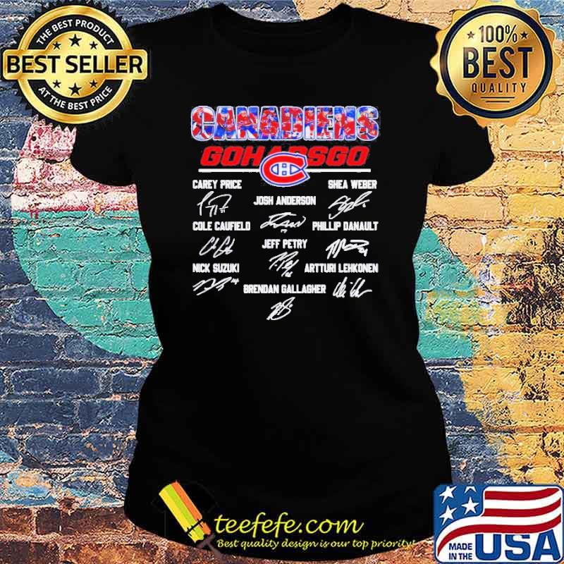Canadiens Gohabsgo Players signatures s Ladies tee Canadiens Gohabsgo Players signatures s Ladies tee
