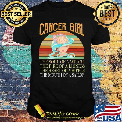 Cancer Girl Zodiac The Soul Of a Witch The Fire Of A Lioness Vintage Shirt