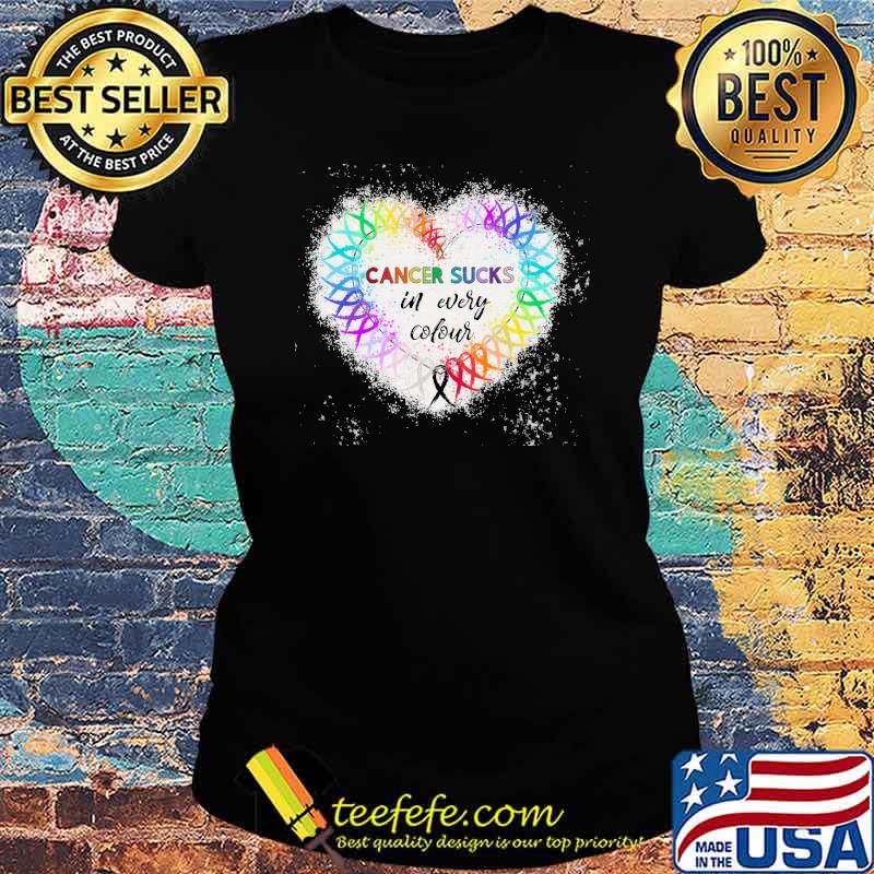Cancer Matter In Every Colous Heart Ribbon Shirt Ladies tee Cancer Matter In Every Colous Heart Ribbon Shirt Ladies tee