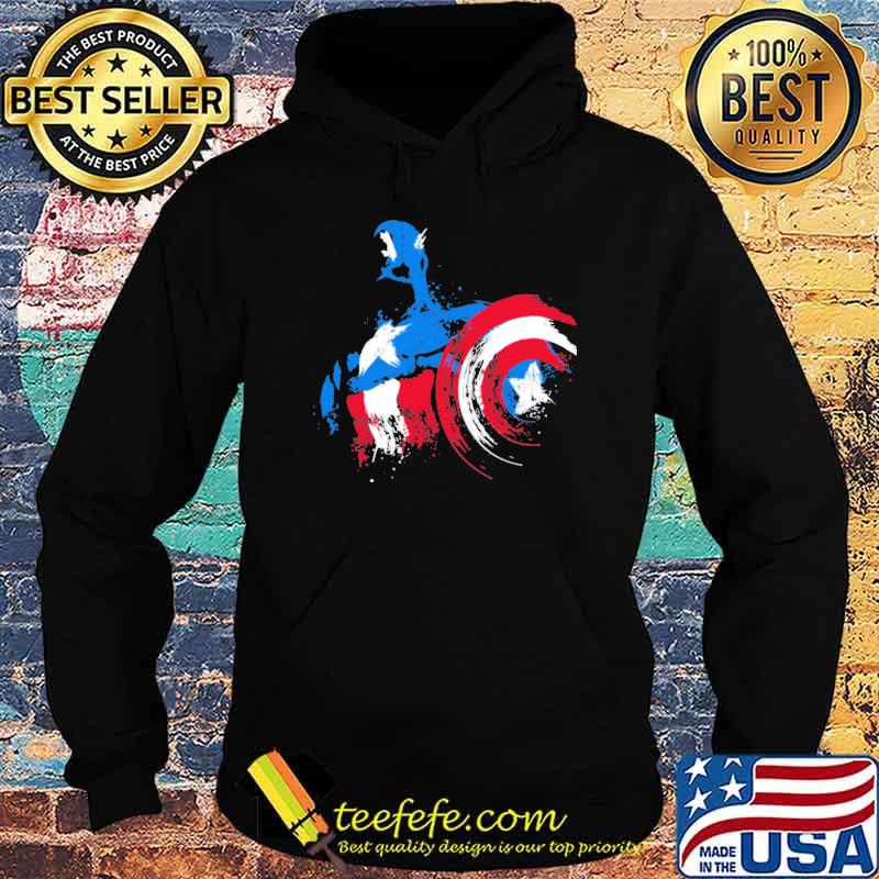 Captain American Paint Shirt Hoodie Captain American Paint Shirt Hoodie
