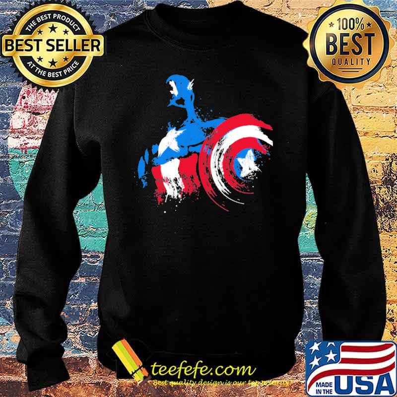 Captain American Paint Shirt Sweater Captain American Paint Shirt Sweater