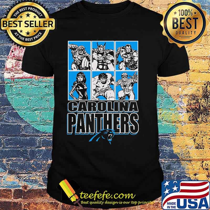 Carolina Panthers Disney Marvel Avengers Line-Up shirt