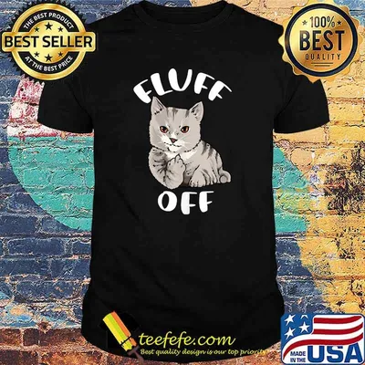 Cat Flipping Off Middle Finger Fluff Off Anti People T-shirt