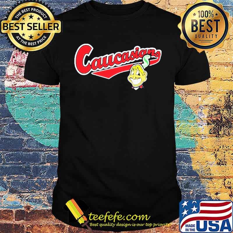 Caucasians Cleveland caucasians mascot navy shirt