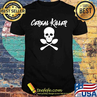 Cereal Killer Hipster Geek Halloween Shirt