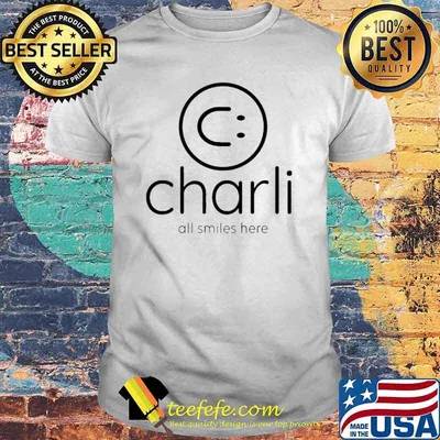 CharlI dall smiles here logo shirt