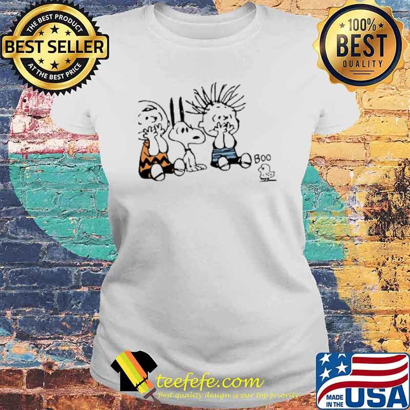 Charlie and snoopy and woodstock boo s Laides tee Charlie and snoopy and woodstock boo s Laides tee