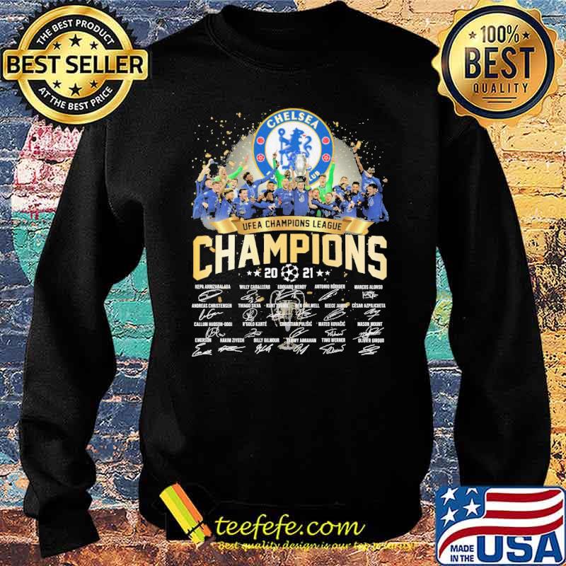 Chelse football club ufea champions league champions 2021 signatures s Sweater Chelse football club ufea champions league champions 2021 signatures s Sweater