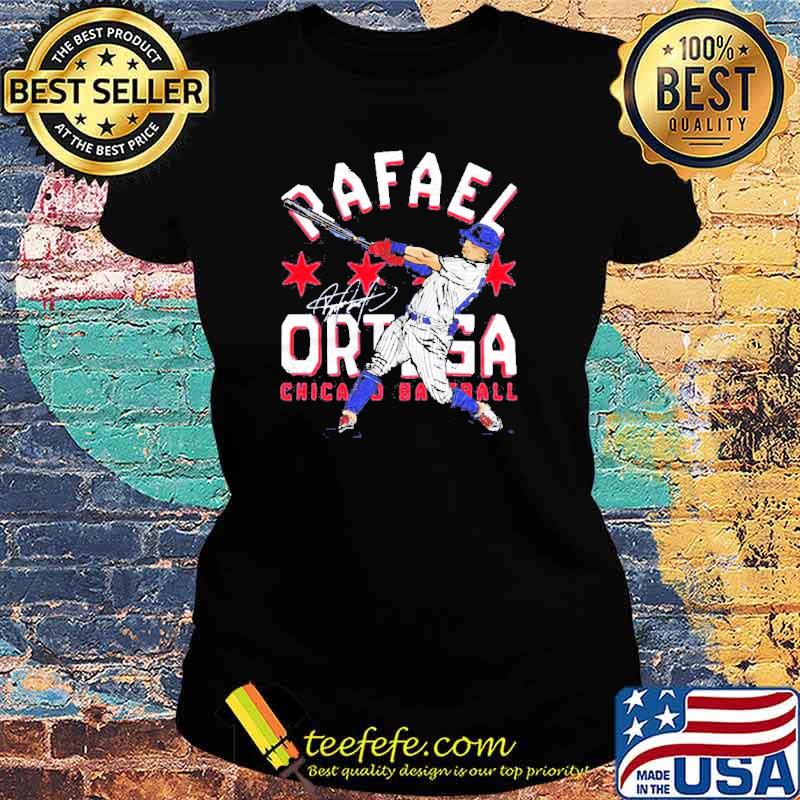 Chicago Baseball Rafael Ortega signature s Ladies tee Chicago Baseball Rafael Ortega signature s Ladies tee