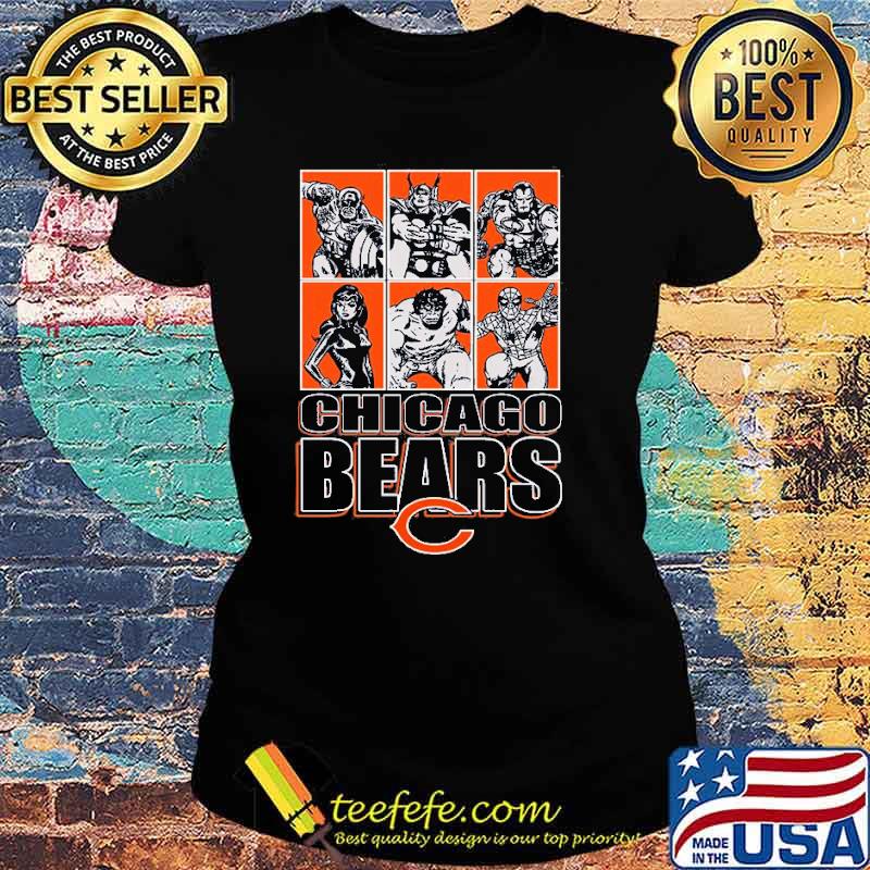 Chicago Bears Disney Marvel Avengers Line-Up s Ladies tee Chicago Bears Disney Marvel Avengers Line-Up s Ladies tee
